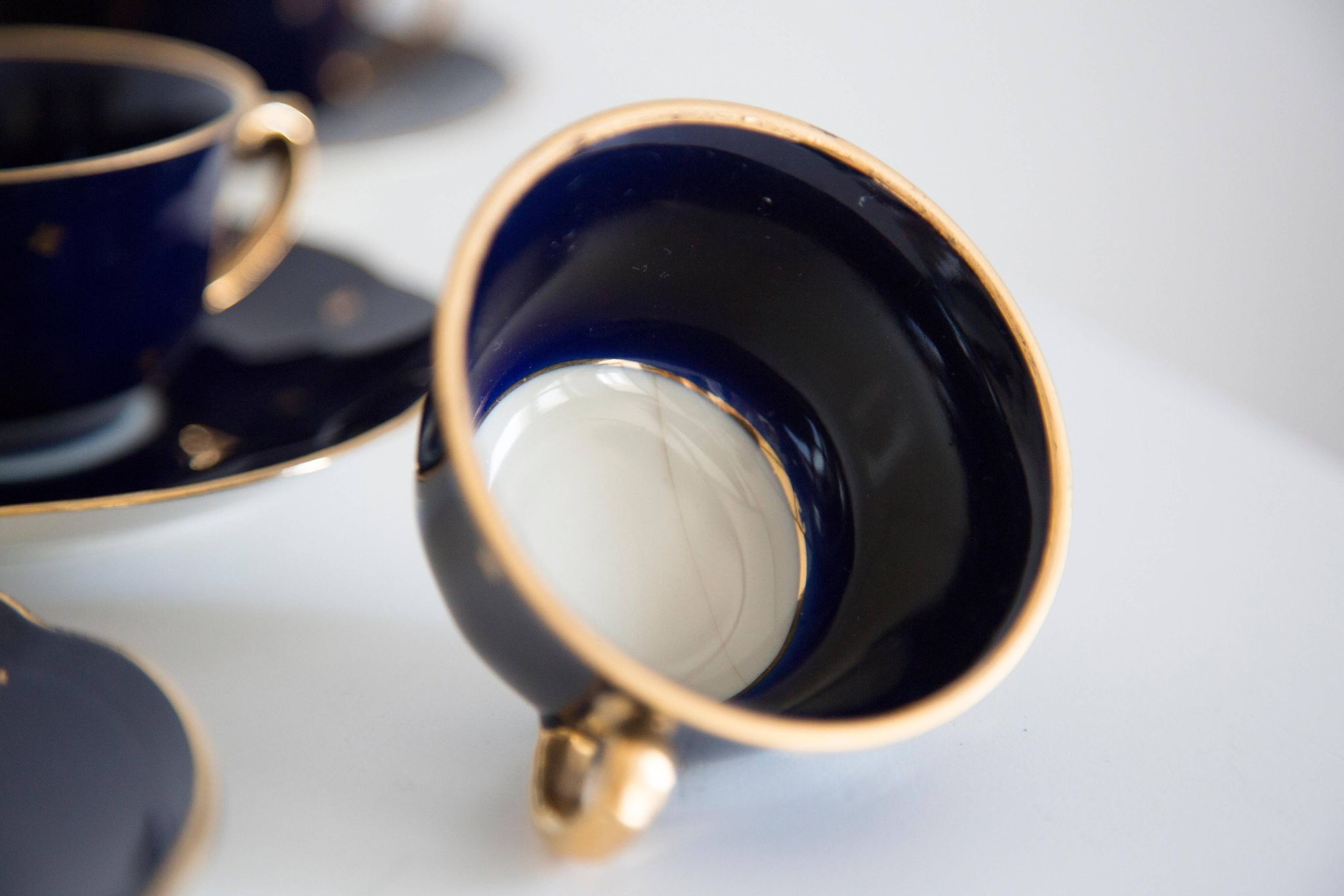 Painted porcelain tea and coffee service, mid-20th century, Poland, 1960.