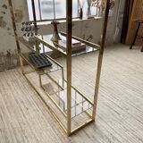 Brass shelf 1970 Belgo Chrom regency