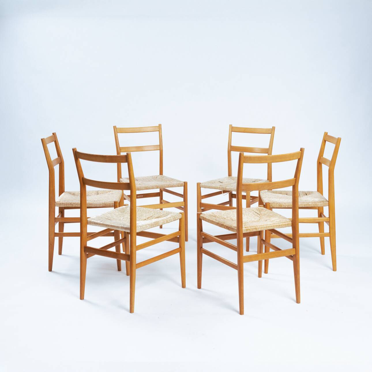 Chaises Gio Ponti Cassina Leggera, set de 6, Italie 1956