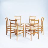 Chaises Gio Ponti Cassina Leggera, set de 6, Italie 1956