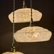 Vintage triple suspension lampshade in Clichy glass bench