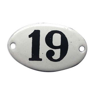 Enamelplate number 19