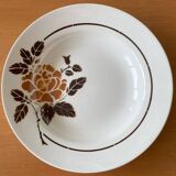 6 old earthenware soup plates from Saint-Amand (North)