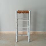 Antique stool high mulched