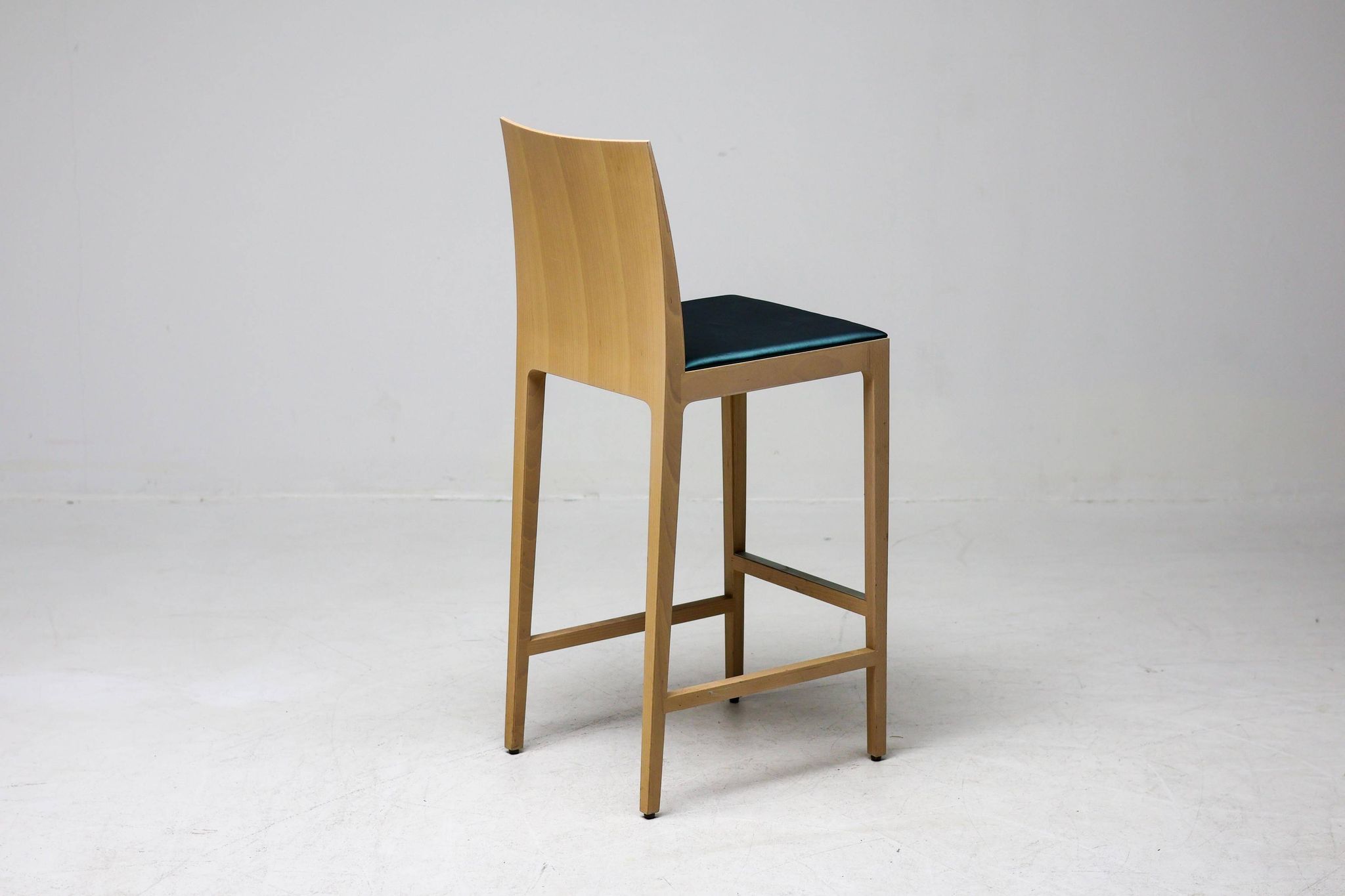 Set of six beech bar stools "Anna" by Crassevig, Italy, 1990s.
