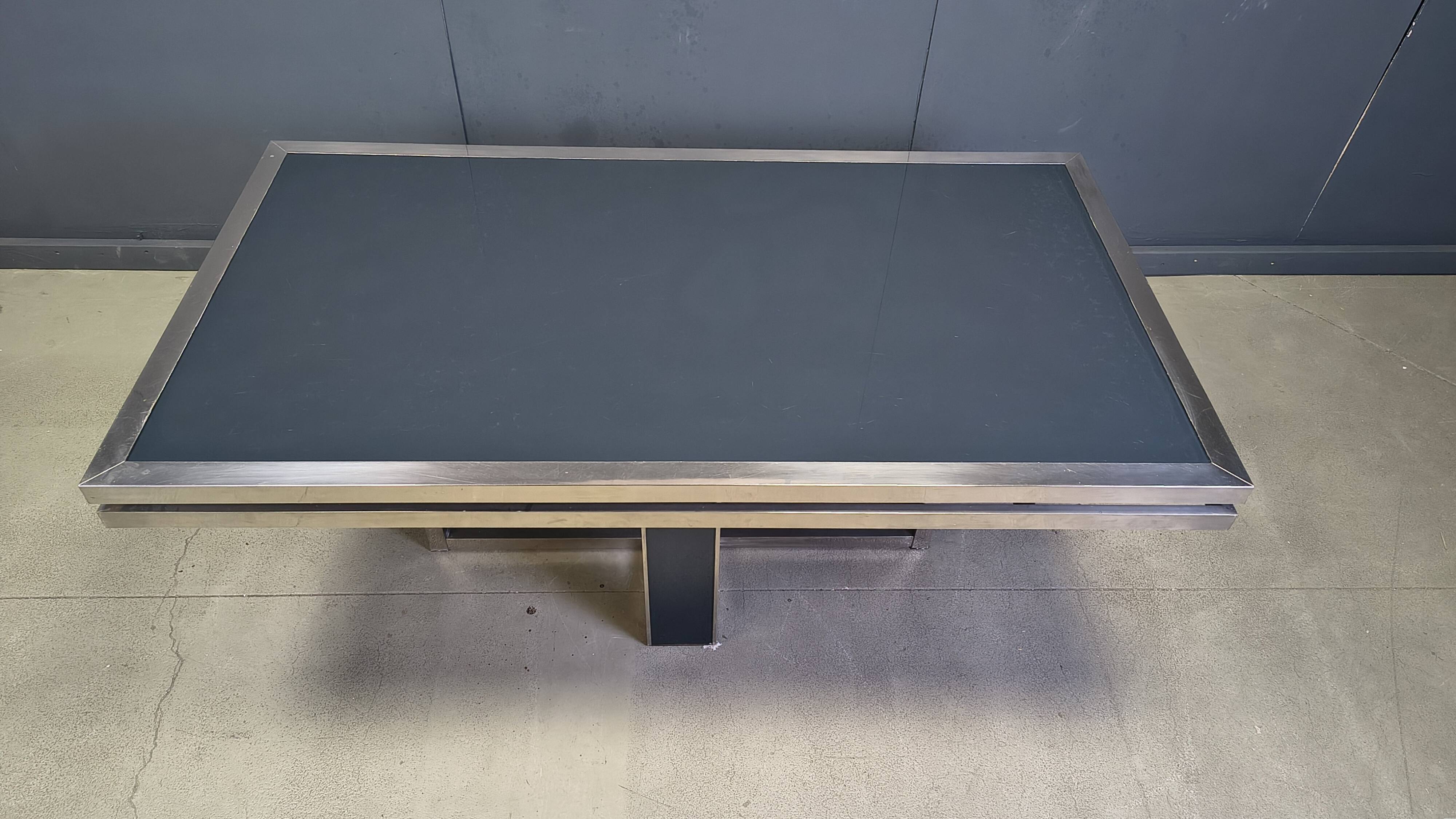 Vintage Italian chrome dining table, 1970s