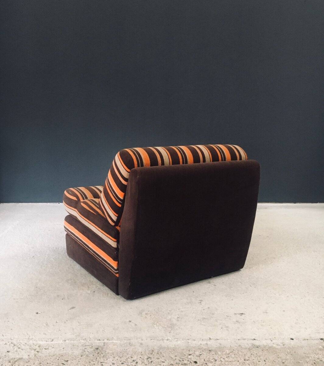 Fold-out extendable lounge chair, 1970s