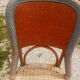 Pair of art deco garden chairs in patinated woven wicker