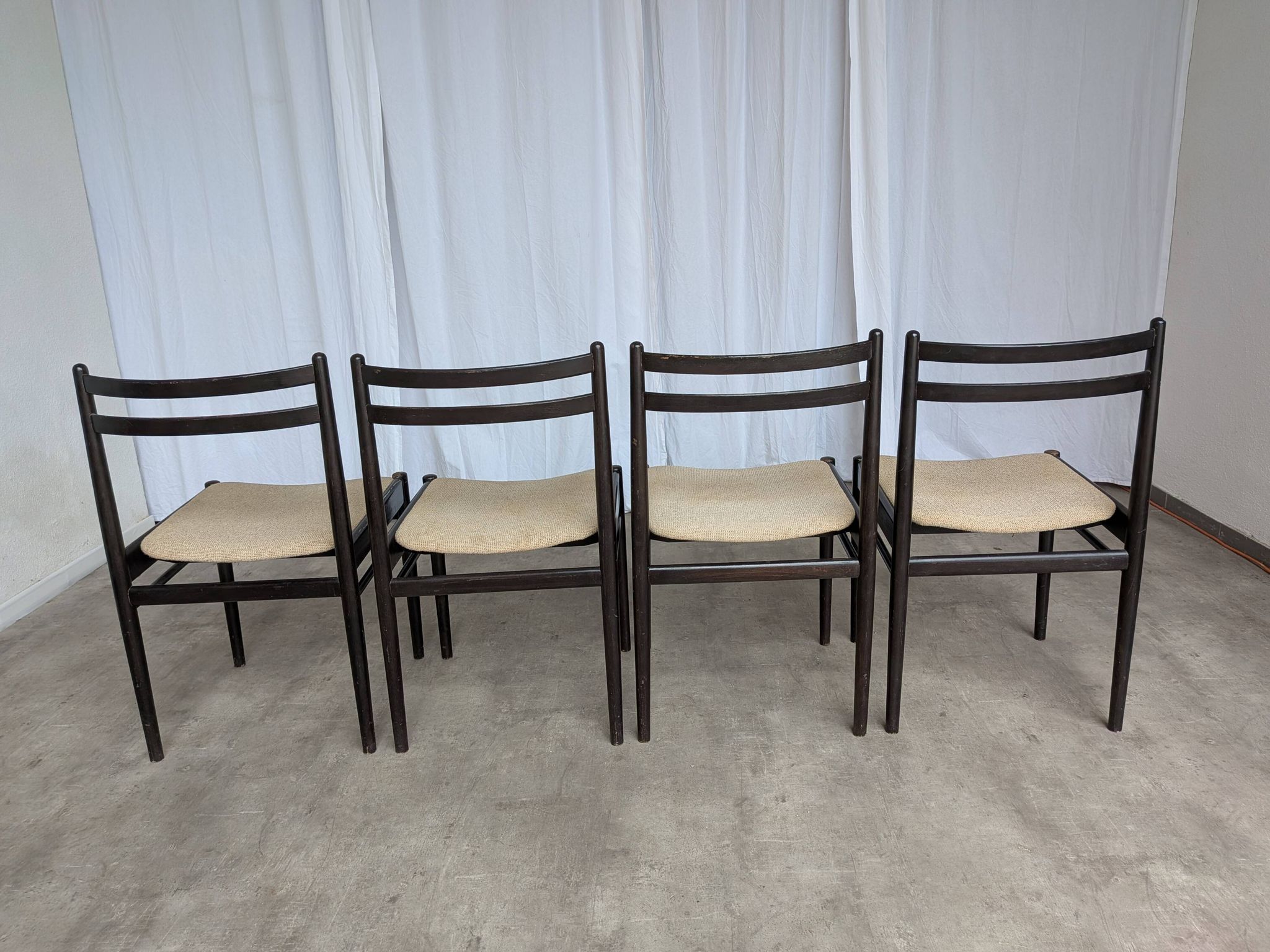 Set of 4 Stol Kamnik Dining Chair: Vintage Scandinavian Beech Wood, Yugosla