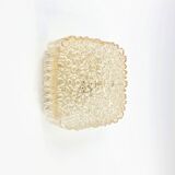 Mid Century Amber Glass Ceiling Light By Helena Tynell For Limburg, Germany, 1970s