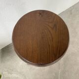 High tripod oak stool