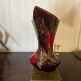 Vallauris red brown vase large