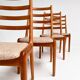 Set of Danish spindle chairs by JK Mobler, 1970s
