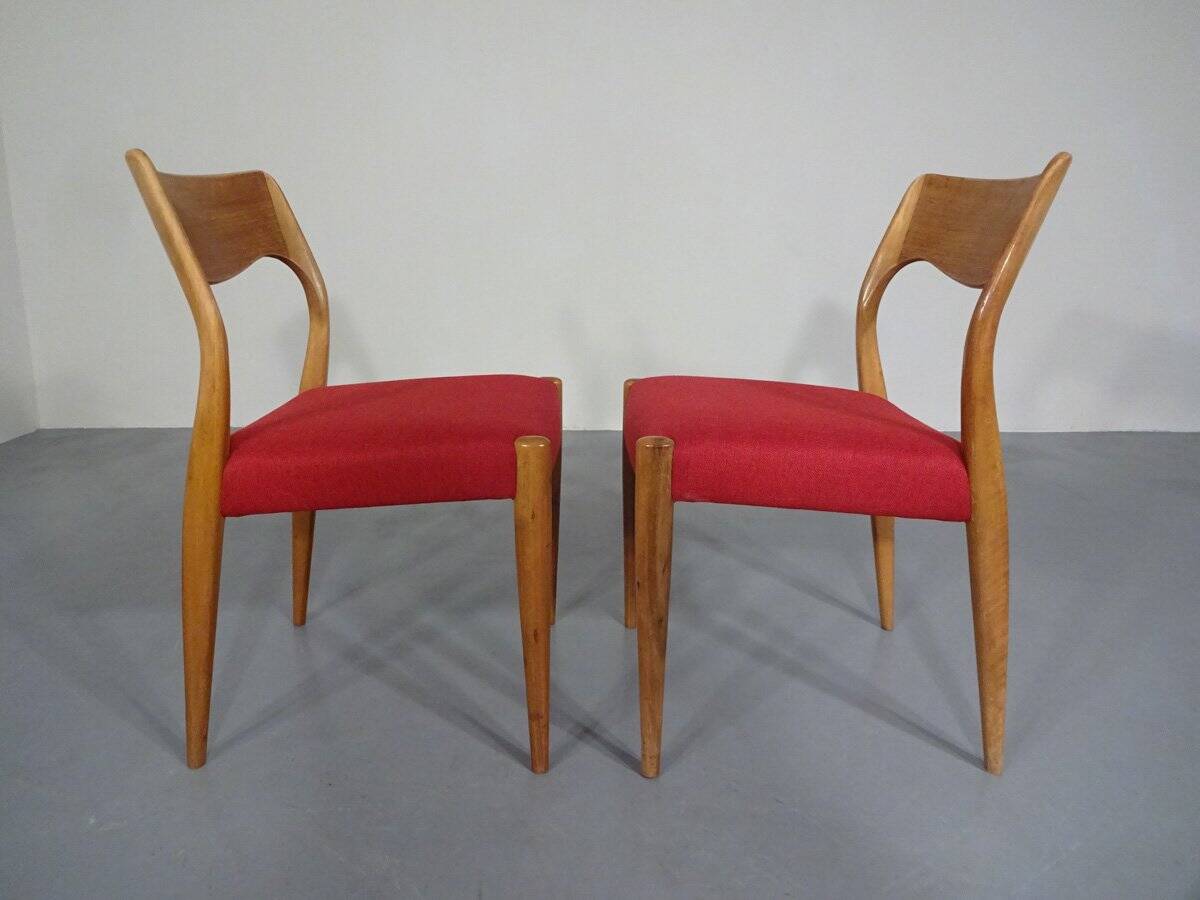Set of Danish Oak Dining Chairs, 1960s
