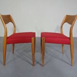 Set of Danish Oak Dining Chairs, 1960s