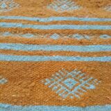 Berber carpet and blue 118 x 61 cm
