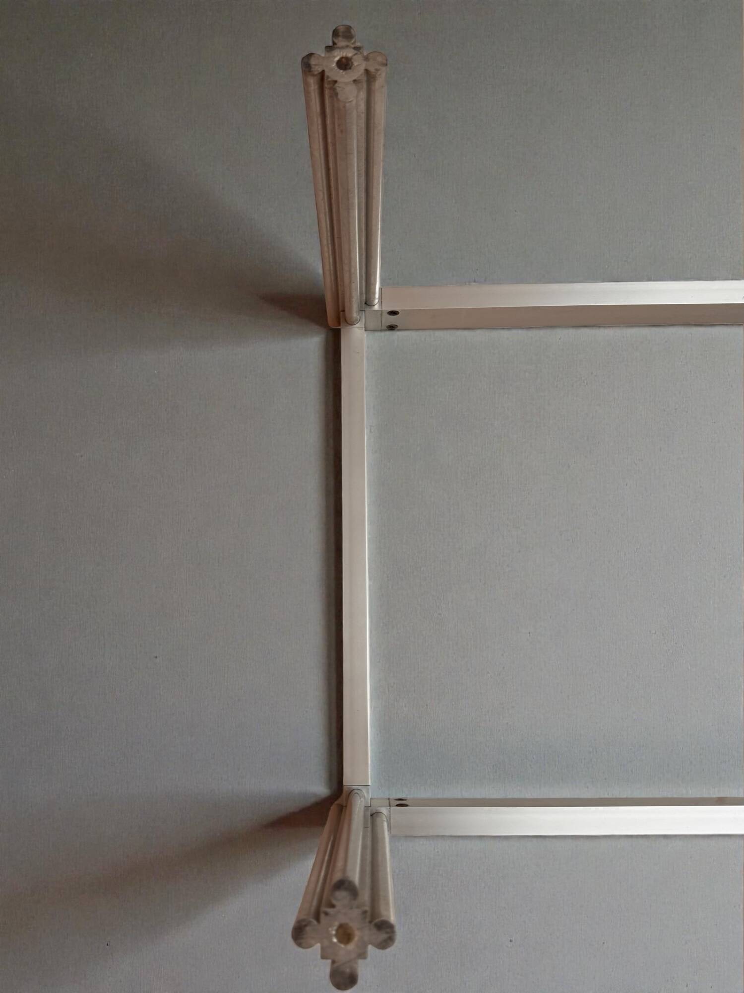 Aluminium coffee table with smoked glass by Georges Ciancimino, 1970.