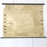 map of France 1900 of Dion Bouton Art Nouveau