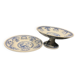 Assiette et plat compotier Luneville