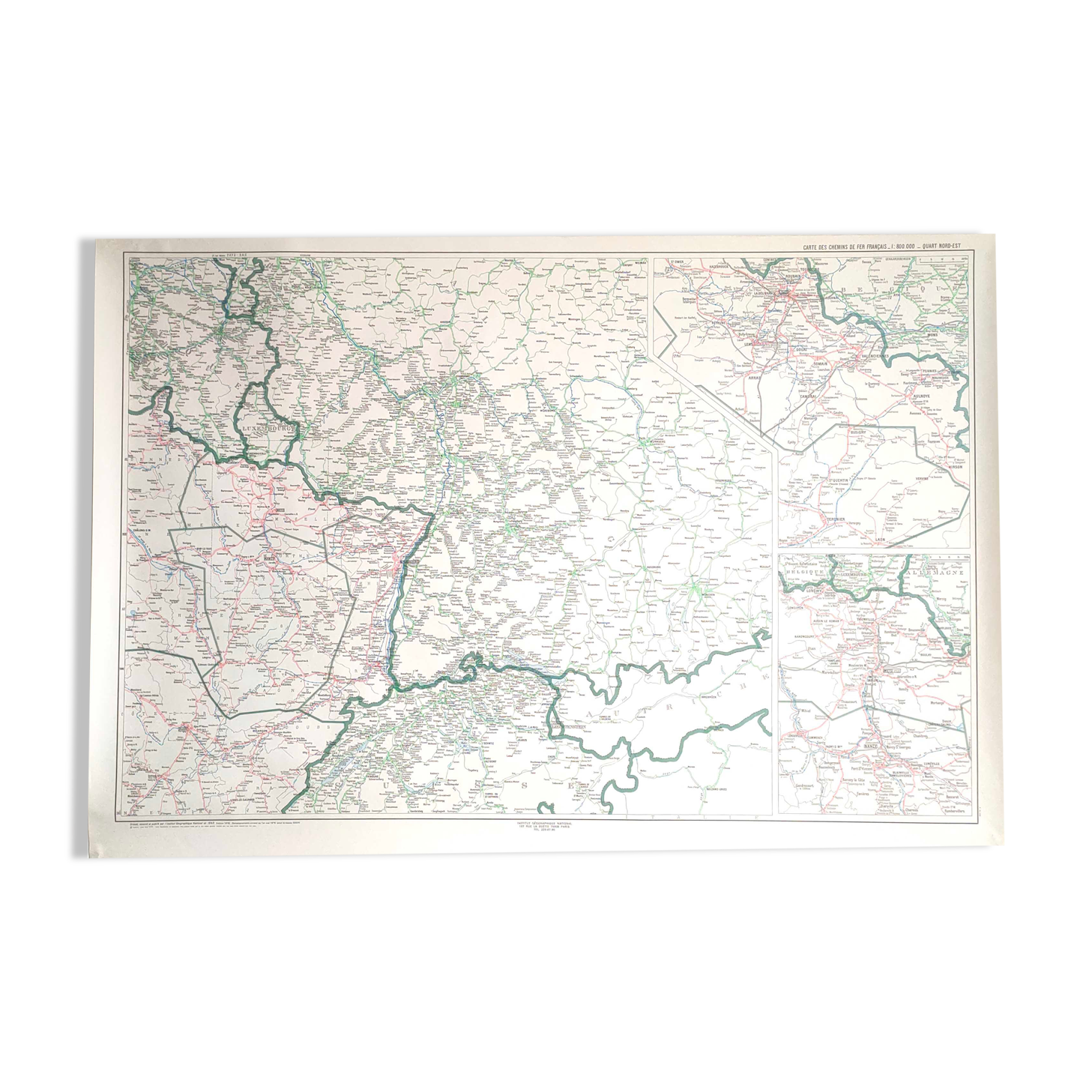 Old SNCF map of North East France