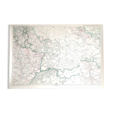 Carte SNCF ancienne Nord Est de la France