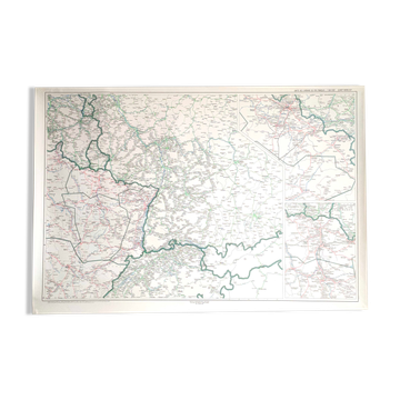 Carte SNCF ancienne Nord Est de la France