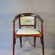 Art Deco desk chair by Fischel in bentwood and leather, 1925