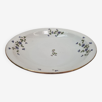 Plat porcelaine fin xixeme