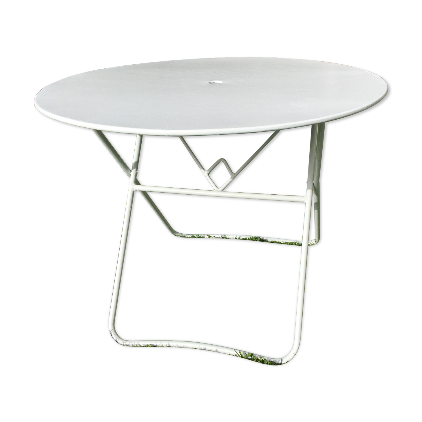 Wrought iron folding garden table