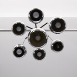 Lustre 7 chrome spheres Hollande années 1970