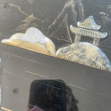 Carved wooden coffee table, Chinese craftsmanship.