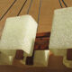 Scandinavian chandelier 6 lights 1960