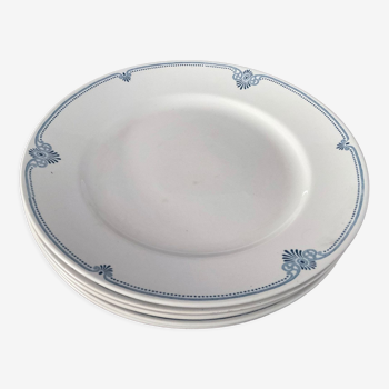 5 assiettes  plates  diamètre 24,5 cm .villeroy et Boch