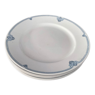 5 assiettes  plates  diamètre 24,5 cm .villeroy et Boch