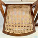 Pair of folding wooden chairs and canning