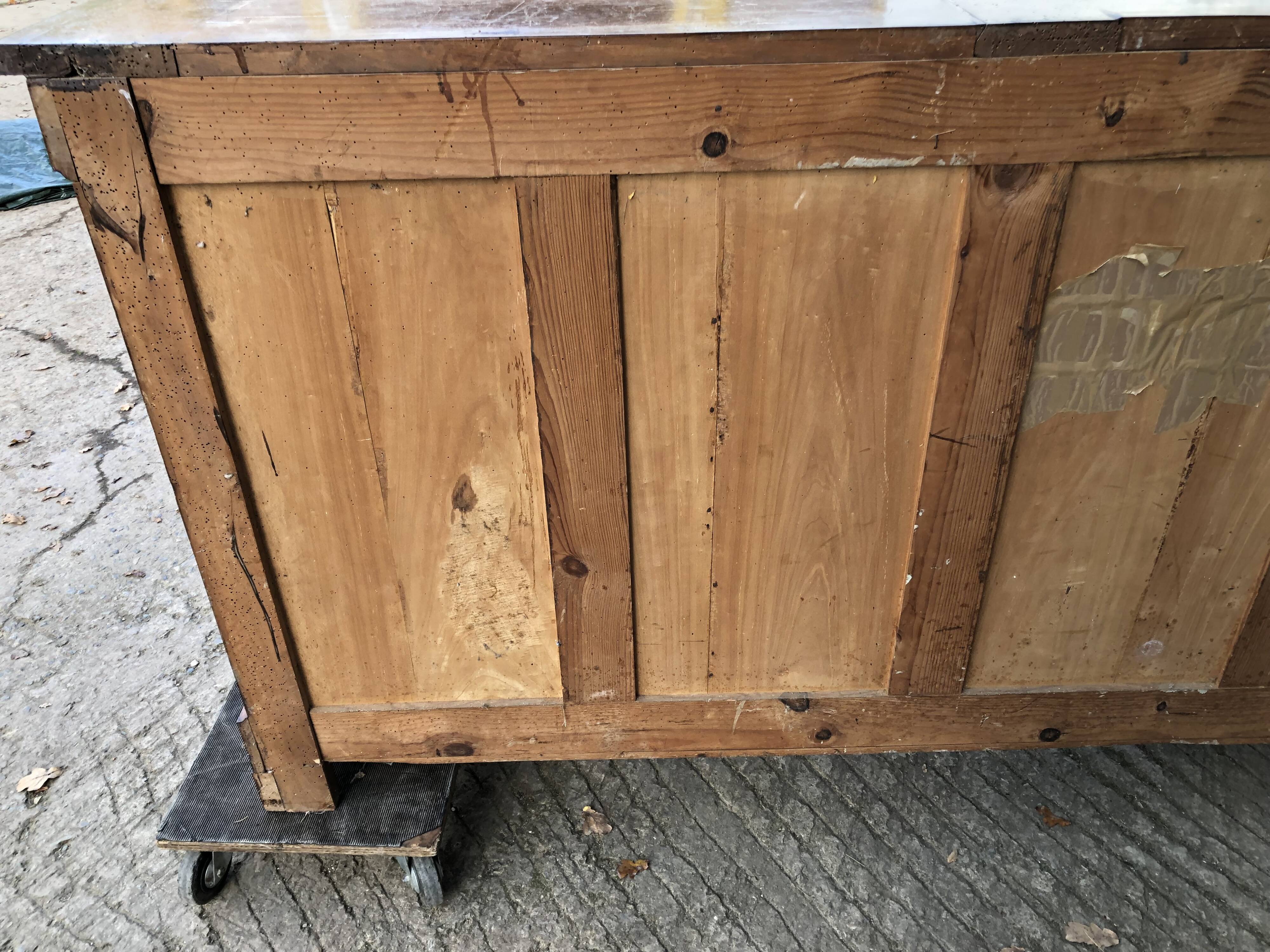 Louis Philippe style sideboard in solid walnut with 3 doors and 1 pull-out shelf.