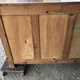 Louis Philippe style sideboard in solid walnut with 3 doors and 1 pull-out shelf.