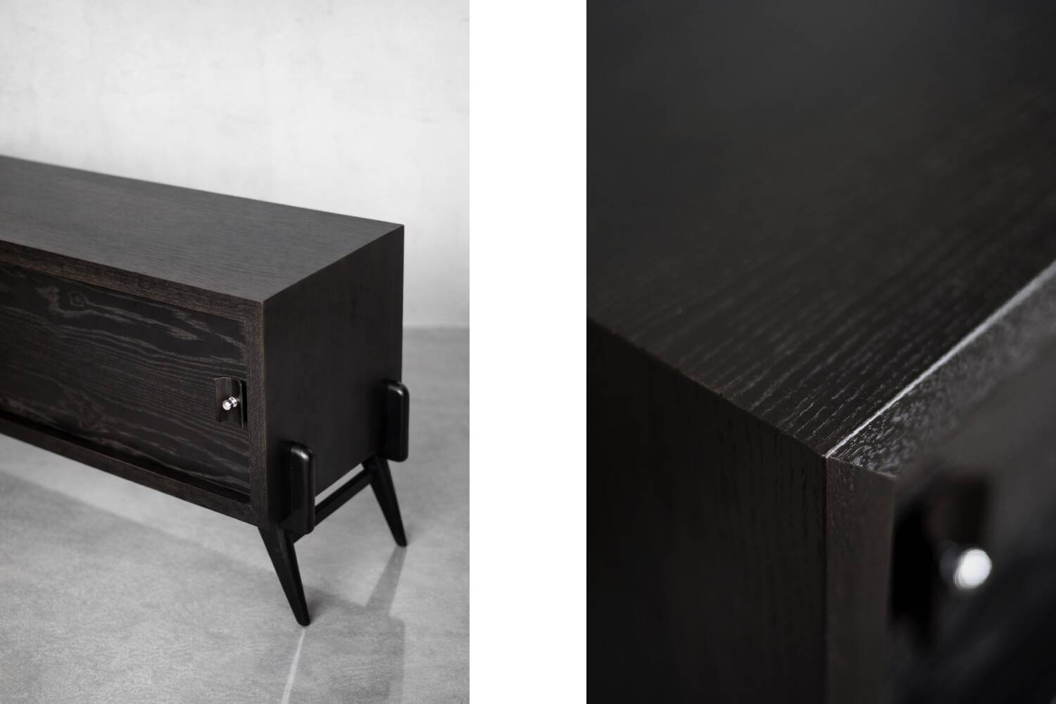 Vintage Mid-Century Scandinavian Modern Dark Oak Sideboard, 1960s