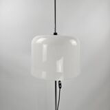 Vintage floor lamp with plastic shade, height adjustable