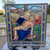 19th century stained glass window “Jesus”