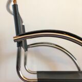 Italian leather and chrome chair