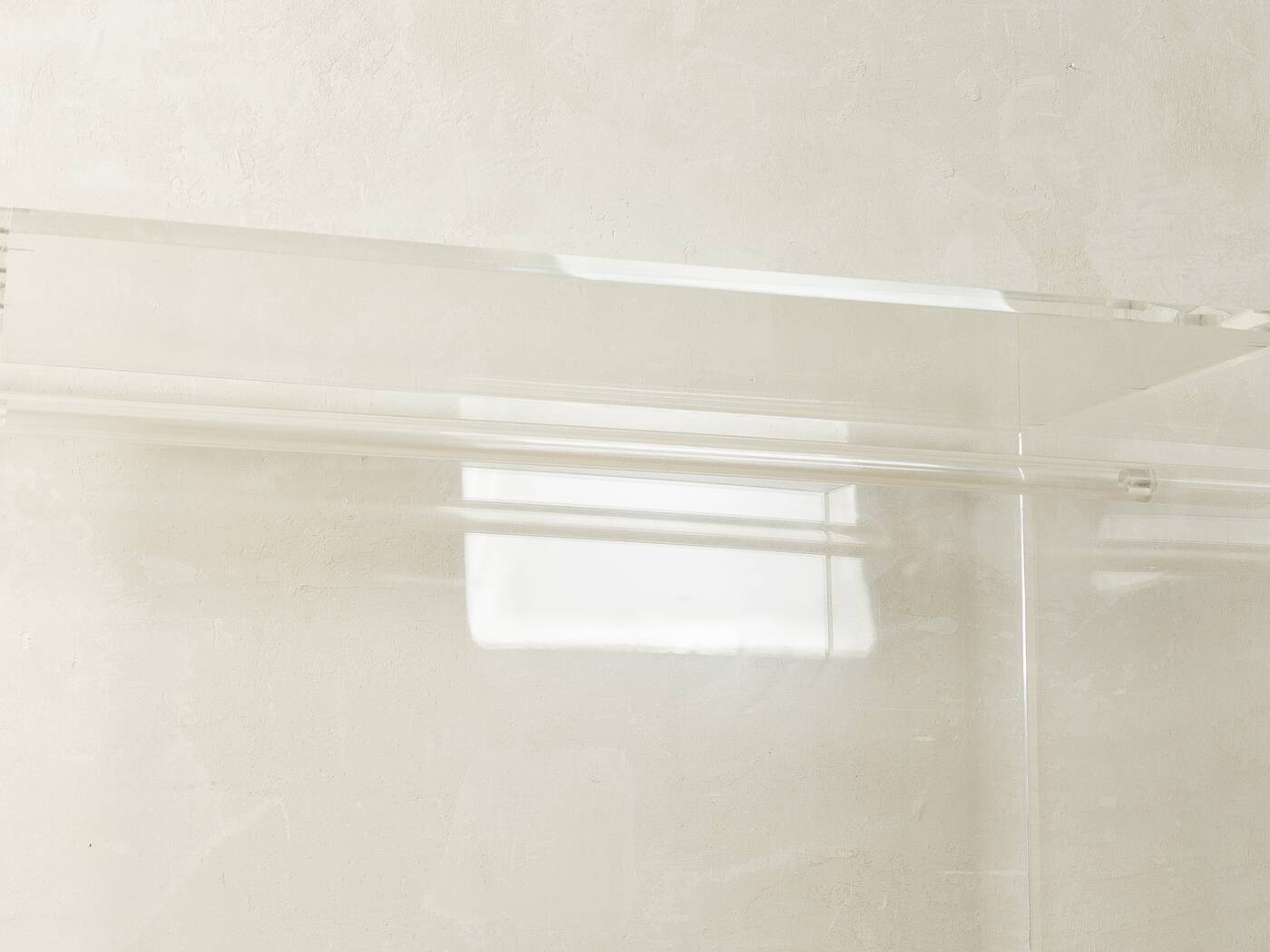 Minimalist chest of drawers from the 1980s, acrylic glass, unique piece