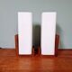 Pair of wall sconces in teak and opaline, Louis Kallf, Philips, 1960