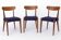 Set of 3 Danish Teak Chairs 1960s, Vintage Mid Century Dining Chairs, Dark