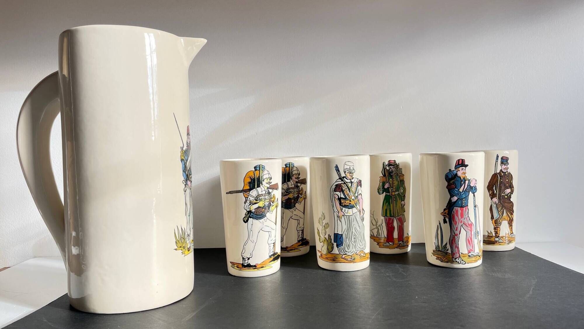 Vintage ceramic orangeade set