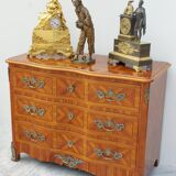 Commode Louis XIV régence en marqueterie et bronze