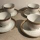 4 Bavarian porcelain coffee cups and saucers
