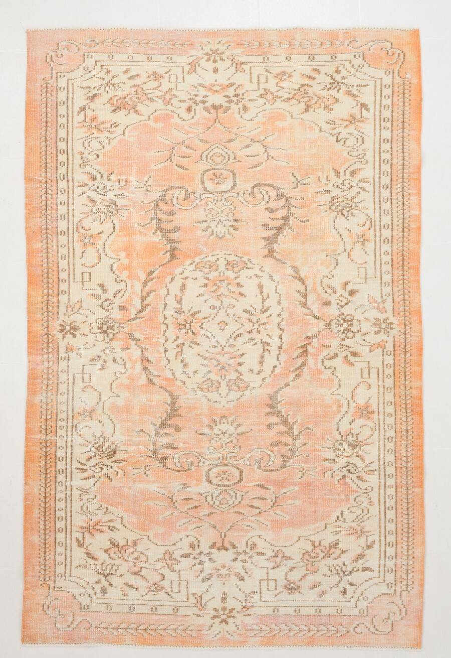 5x8 Soft Geometric Style Handmade Vintage Rug, 156x241 Cm
