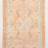 Tapis vintage doux de style géométrique fait main, 5x8, 156x241 cm