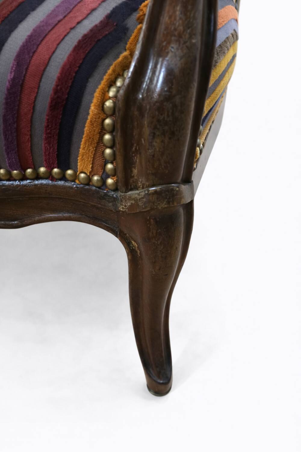 Pair of antique wooden armchairs, Louis-Philippe style.